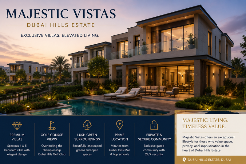Majestic Vistas Villas: Dubai Hills Golf-View Property Guide - Mabnaa